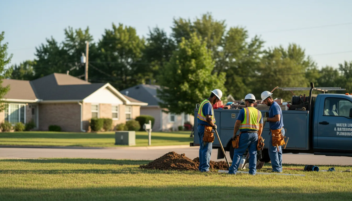 Residential water line and bathroom plumbing service in Gypsum, OH